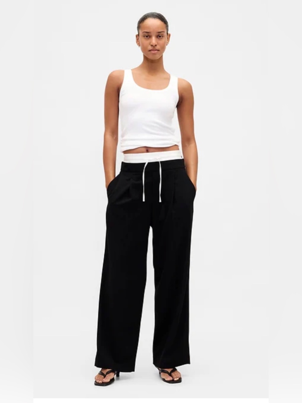 Gap Mid Rise Double-Waist Pants New